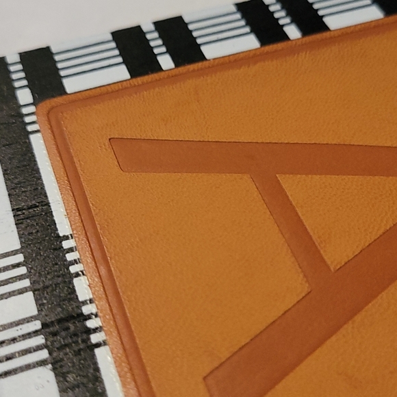 NEW Plaid & Leather "A" Wood Block Home Decor - Picture 6 of 17